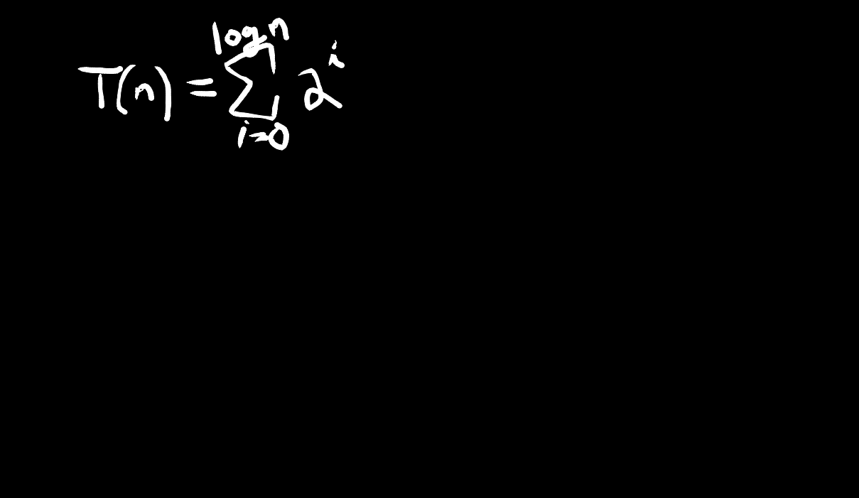 Esimerkki: luentotehtävä T(n) = 2T(n/2) + 1, T(1) = 1