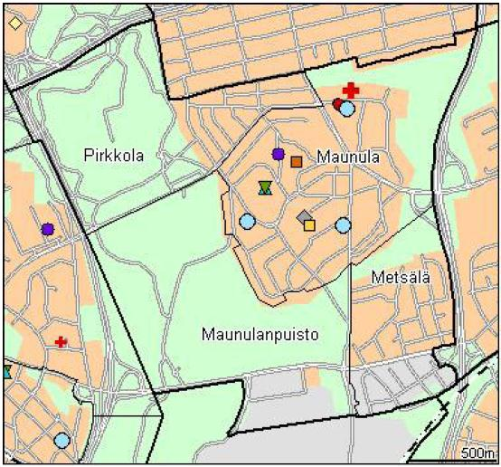 5.1 Maunula tilastoissa Maunula oli Helsingin ensimmäisiä lähiöitä (Helsingin kaupunginkirjasto).