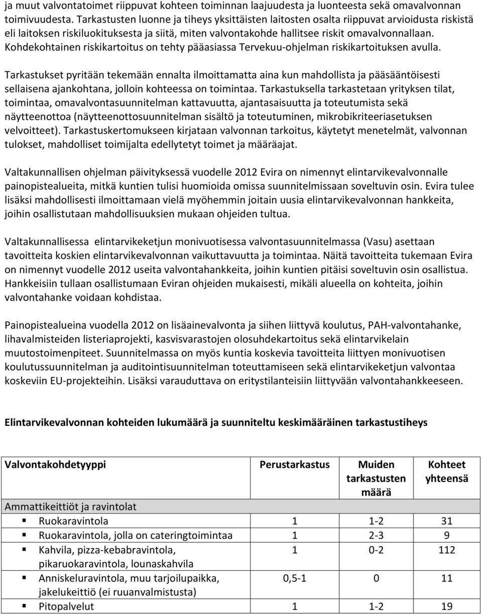 Kohdekohtainen riskikartoitus on tehty pääasiassa Tervekuu ohjelman riskikartoituksen avulla.