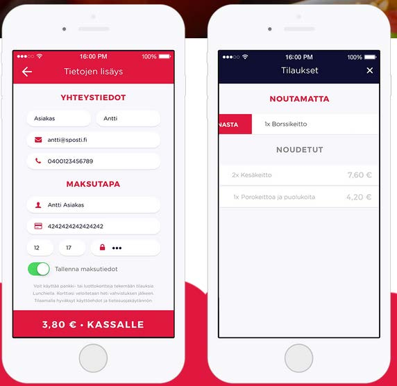 Ruokahävikki: Lounas left-over platformi Neuvottelut Palmia ja Espoo Catering
