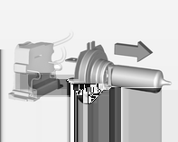 Polttimon vaihto Katkaise sytytysvirta ja kytke vastaava kytkin pois tai sulje ovet. Tartu uuteen lamppuun vain kannasta! Älä koske lampun lasiin paljain käsin.