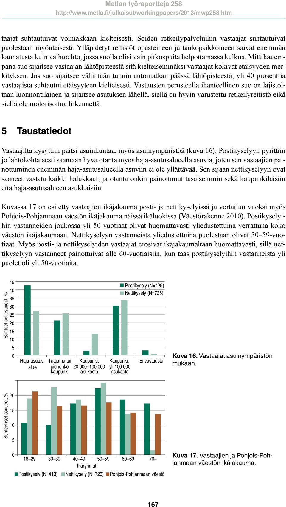 Mitä kauempana suo sijaitsee vastaajan lähtöpisteestä sitä kielteisemmäksi vastaajat kokivat etäisyyden merkityksen.