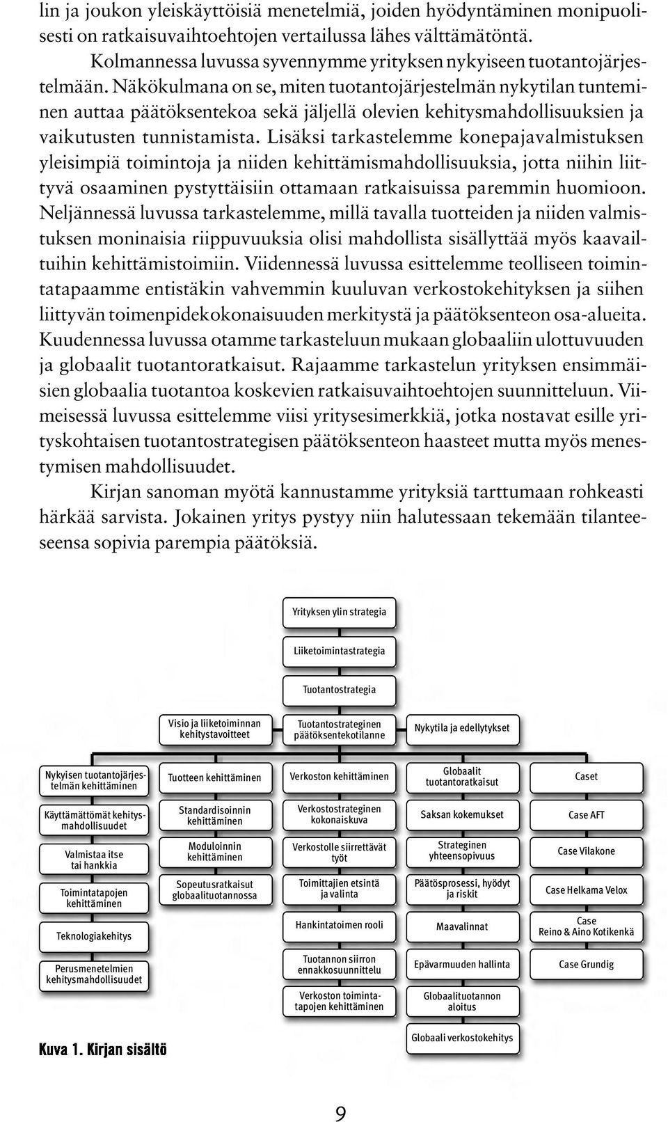 Näkökulmana on se, miten tuotantojärjestelmän nykytilan tunteminen auttaa päätöksentekoa sekä jäljellä olevien kehitysmahdollisuuksien ja vaikutusten tunnistamista.