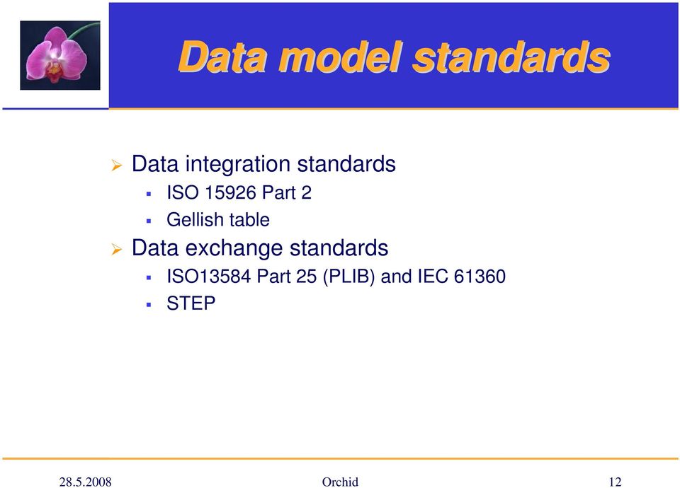 Data exchange standards ISO13584 Part 25