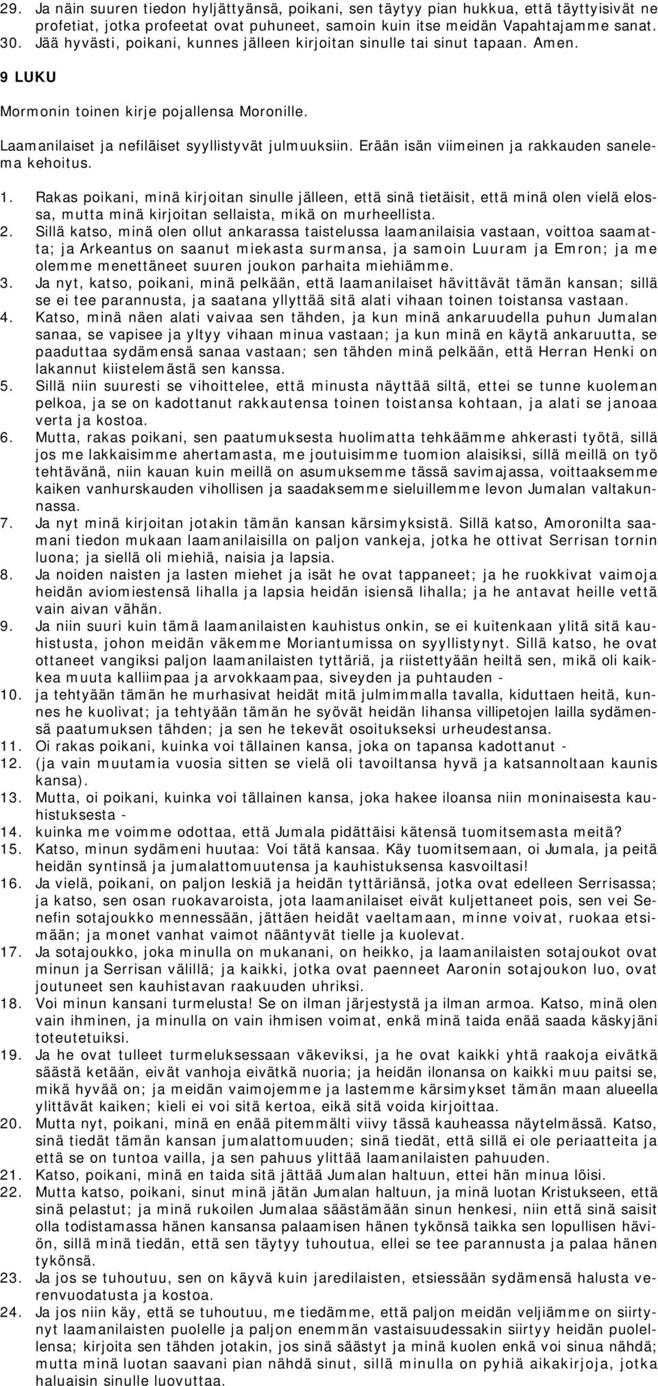 Erään isän viimeinen ja rakkauden sanelema kehoitus. 1.