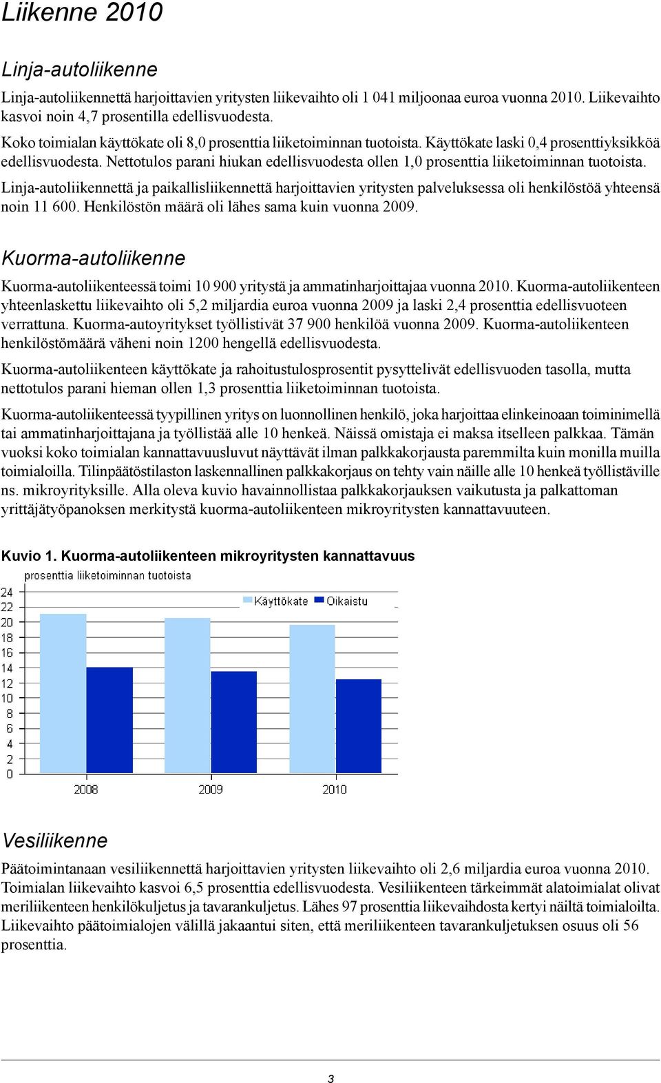 Nettotulos parani hiukan edellisvuodesta ollen 1,0 prosenttia liiketoiminnan tuotoista.