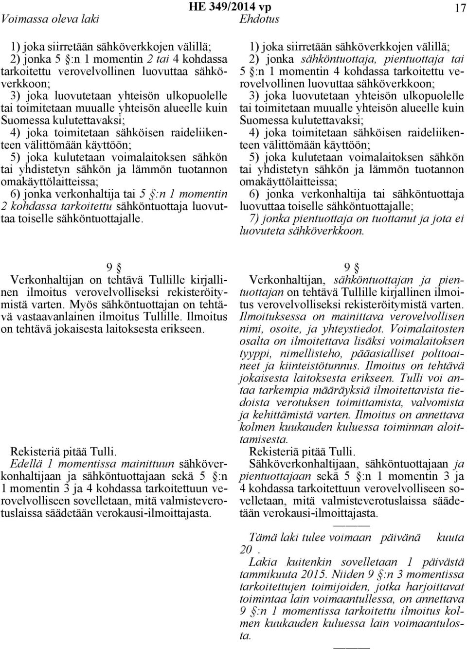 yhdistetyn sähkön ja lämmön tuotannon omakäyttölaitteissa; 6) jonka verkonhaltija tai 5 :n 1 momentin 2 kohdassa tarkoitettu sähköntuottaja luovuttaa toiselle sähköntuottajalle.