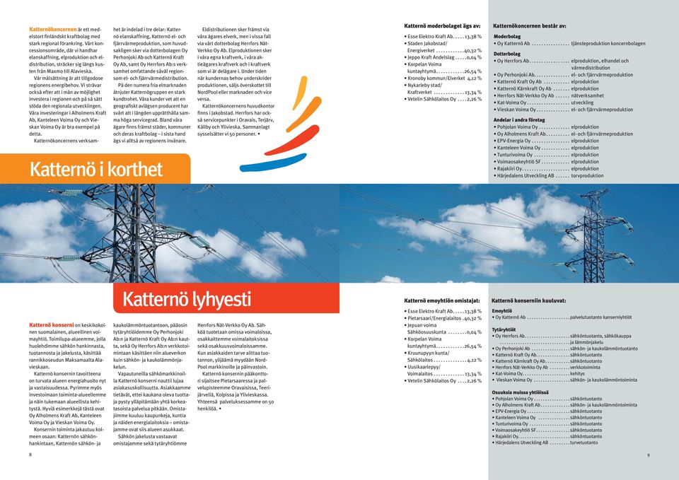 Vi strävar också efter att i mån av möjlighet investera i regionen och på så sätt stöda den regionala utvecklingen.