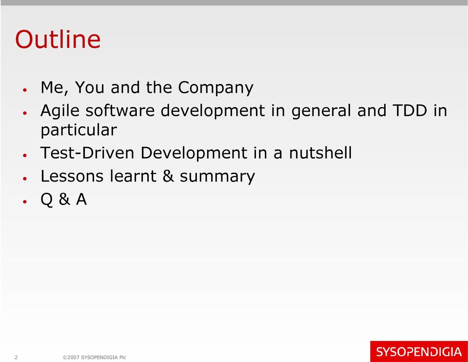 particular Test-Driven Development in a
