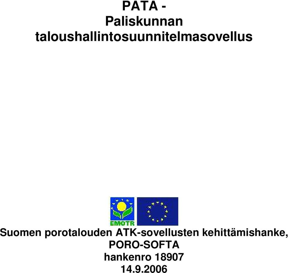 Suomen porotalouden ATK-sovellusten