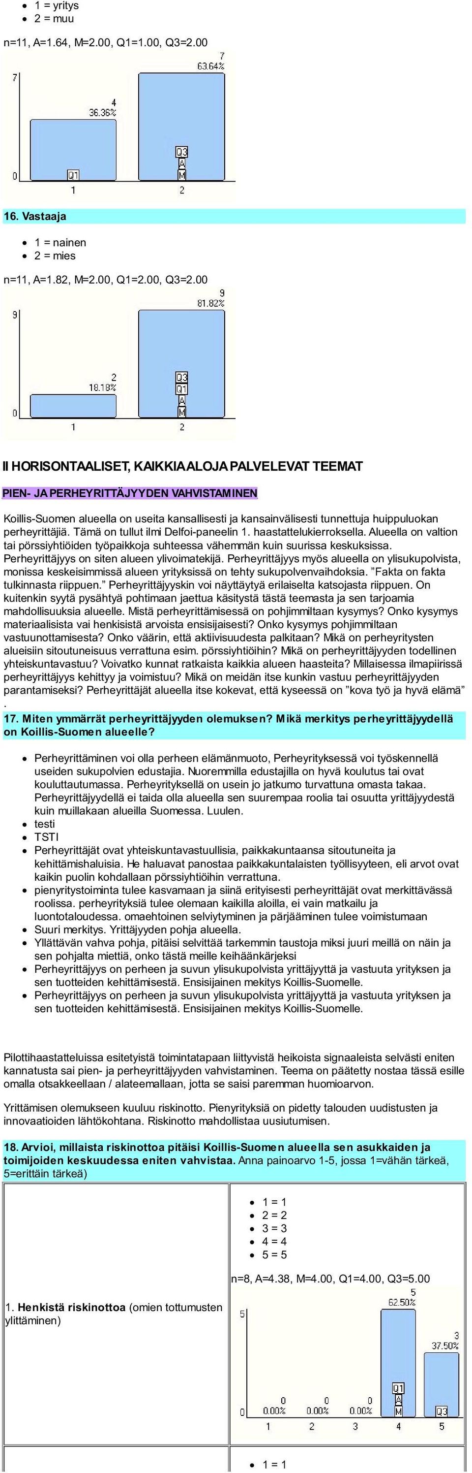 00 II HORISONTAALISET, KAIKKIA ALOJA PALVELEVAT TEEMAT PIEN- JA PERHEYRITTÄJYYDEN VAHVISTAMINEN Koillis-Suomen alueella on useita kansallisesti ja kansainvälisesti tunnettuja huippuluokan