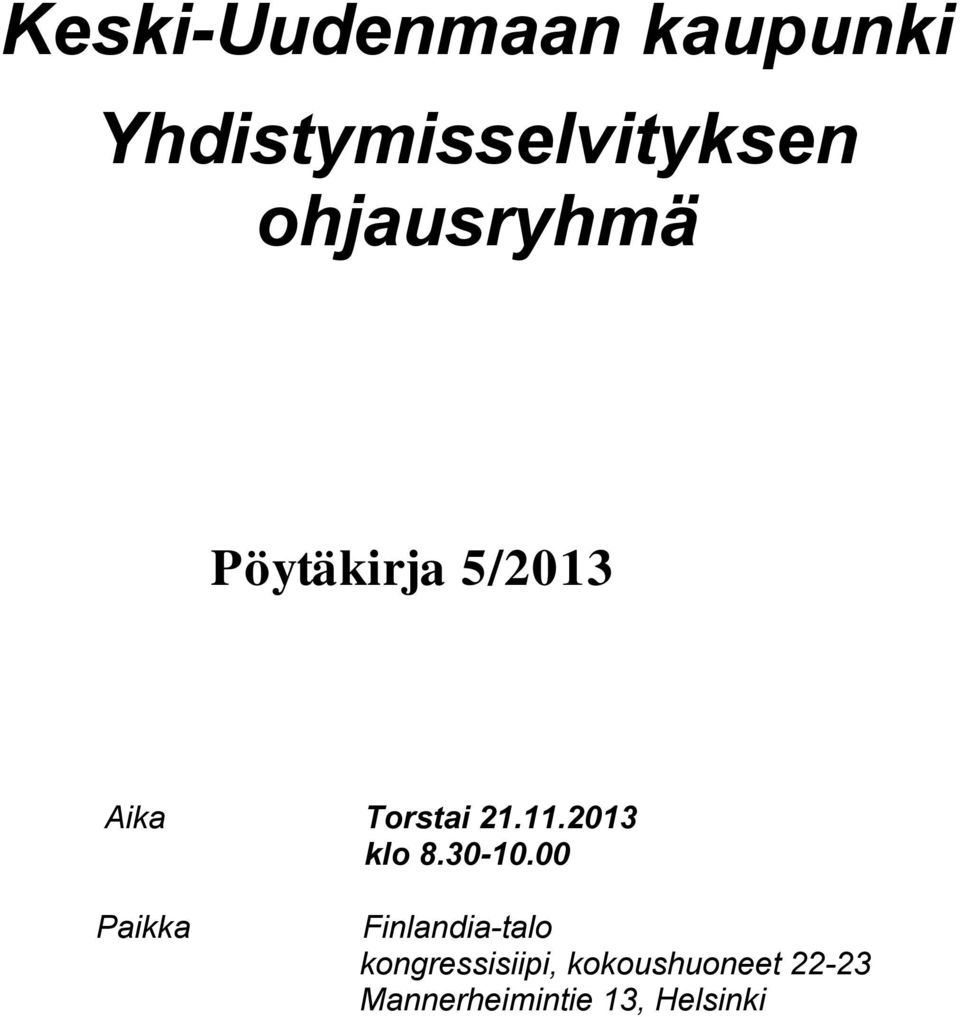 2013 klo 8.30-10.