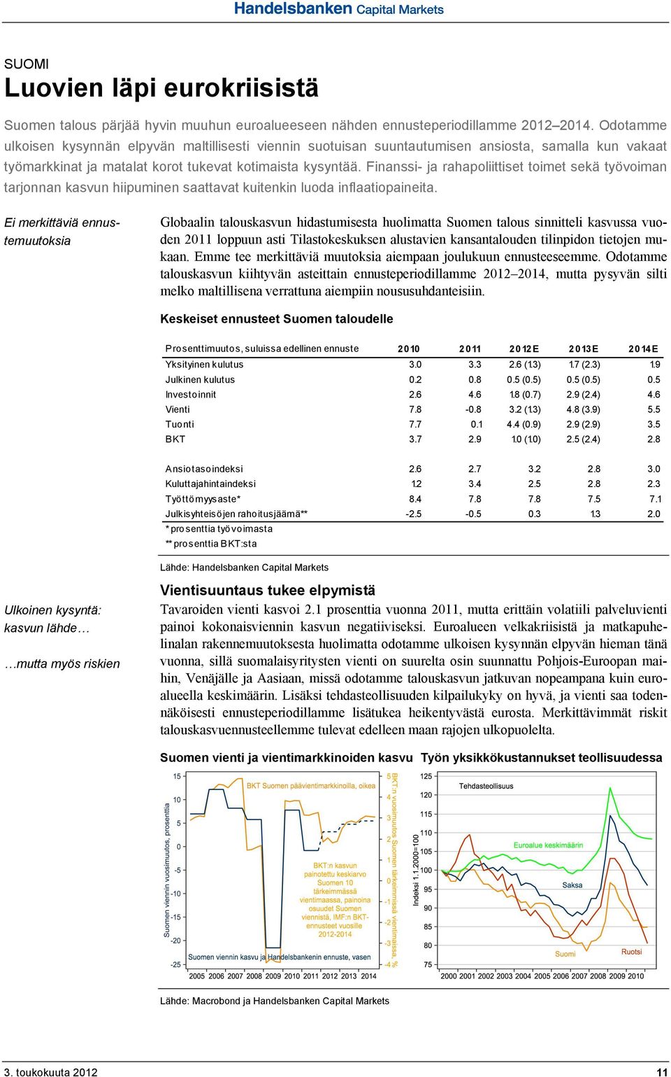 Finanssi- ja rahapoliittiset toimet sekä työvoiman tarjonnan kasvun hiipuminen saattavat kuitenkin luoda inflaatiopaineita.