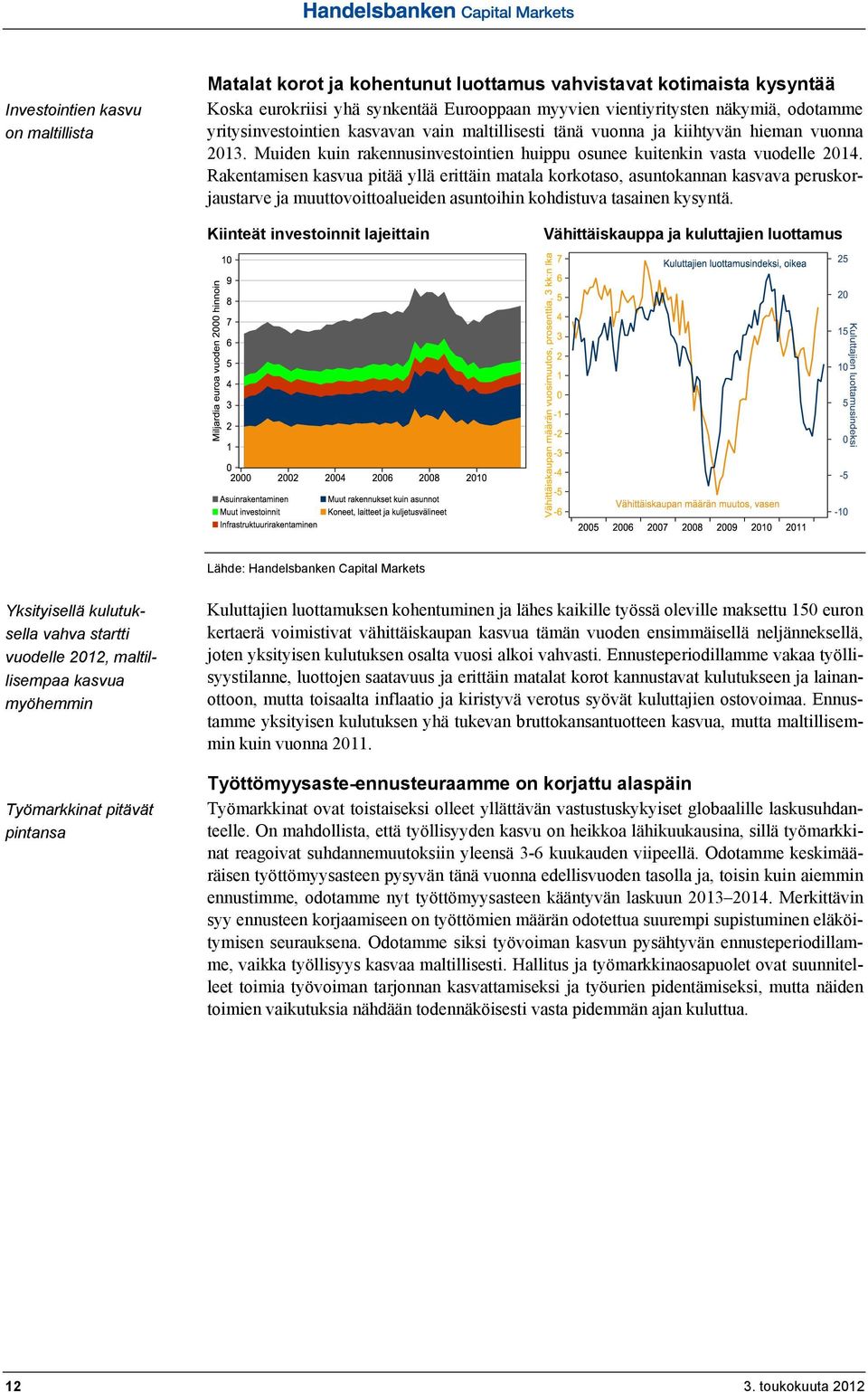 Rakentamisen kasvua pitää yllä erittäin matala korkotaso, asuntokannan kasvava peruskorjaustarve ja muuttovoittoalueiden asuntoihin kohdistuva tasainen kysyntä.