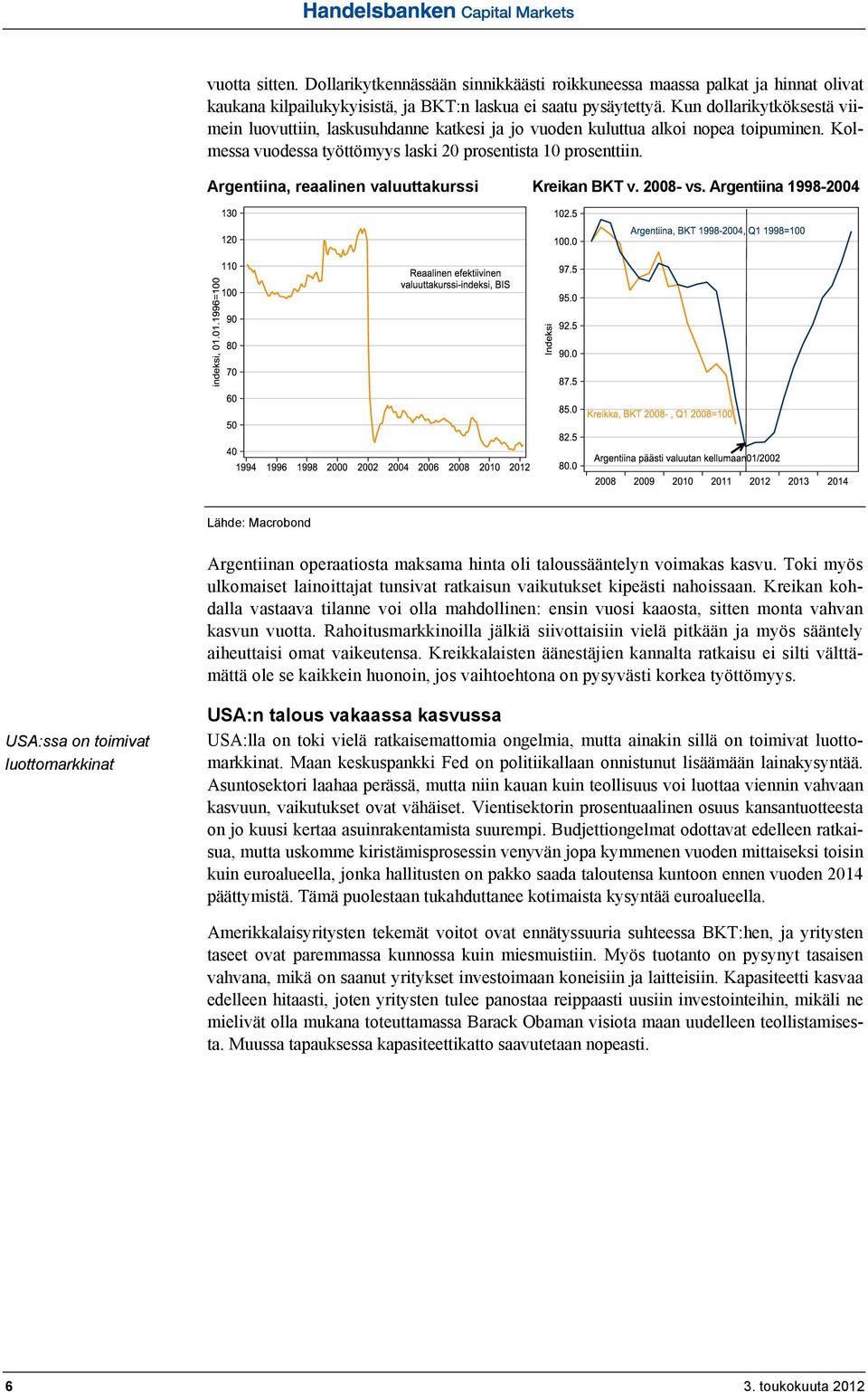 Argentiina, reaalinen valuuttakurssi Kreikan BKT v. 2008- vs. Argentiina 1998-2004 Lähde: Macrobond Argentiinan operaatiosta maksama hinta oli taloussääntelyn voimakas kasvu.