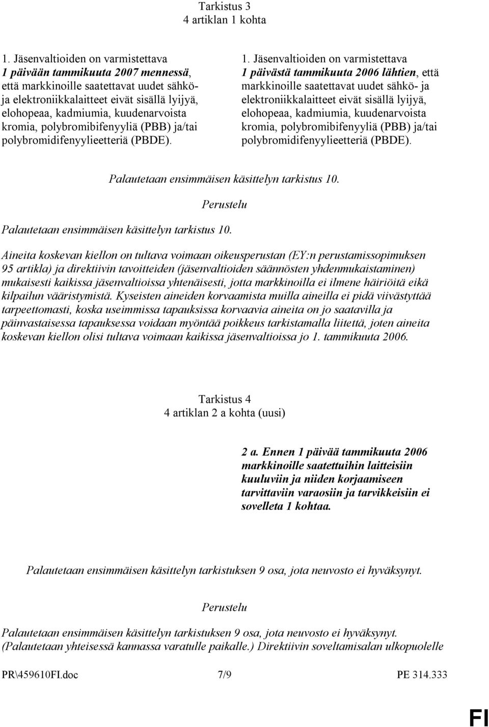 kromia, polybromibifenyyliä (PBB) ja/tai polybromidifenyylieetteriä (PBDE). 1.