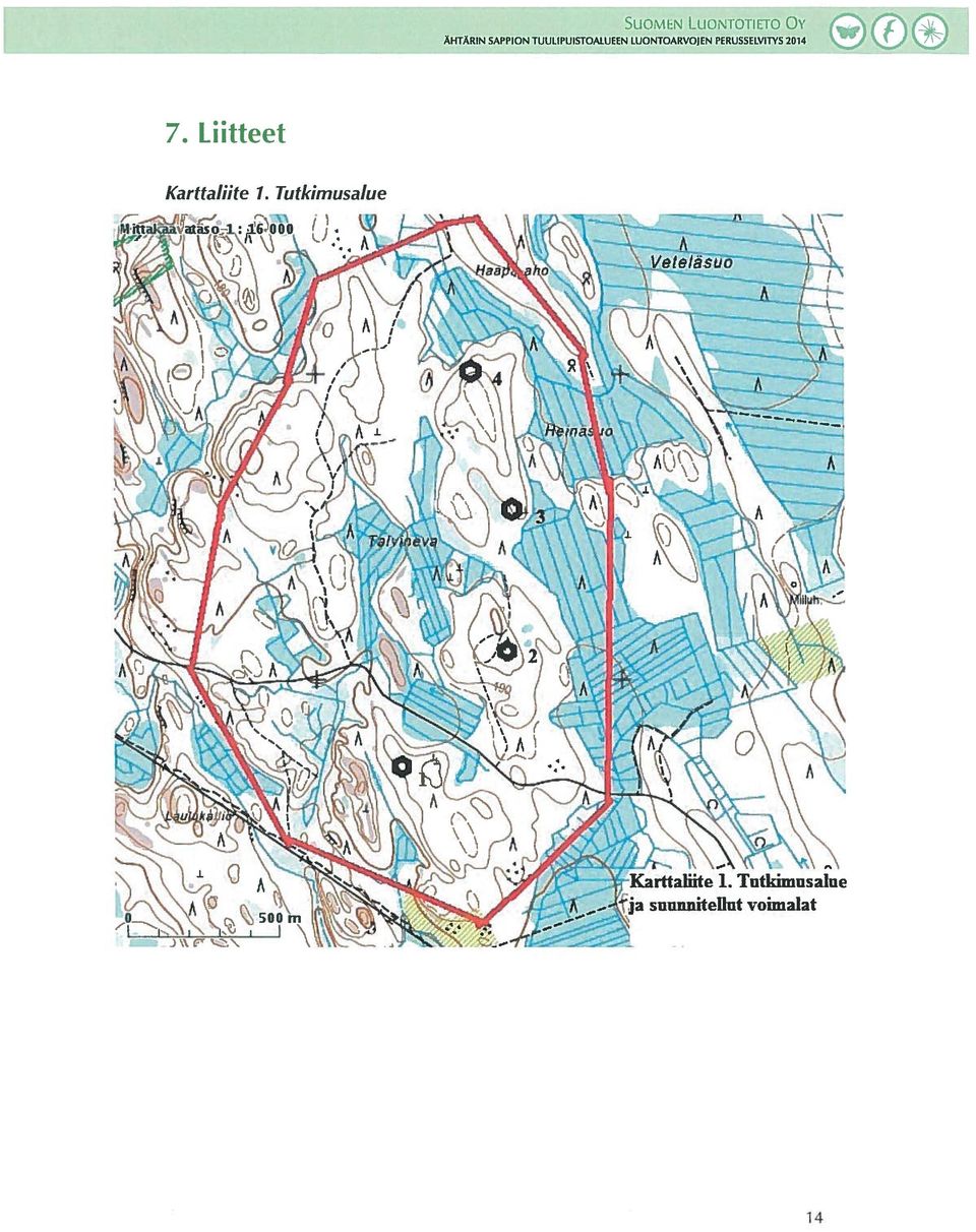 PERUSSELVIWS2O14 7. Liitteet Karttaliite 7.