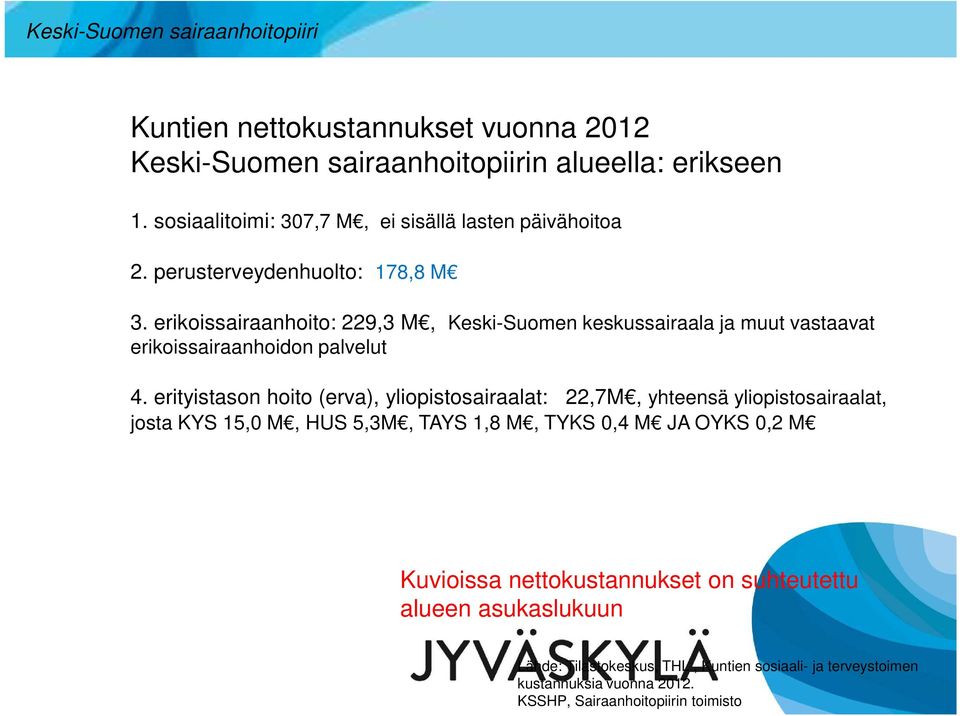 erikoissairaanhoito: 229,3 M, Keski-Suomen keskussairaala ja muut vastaavat erikoissairaanhoidon palvelut 4.