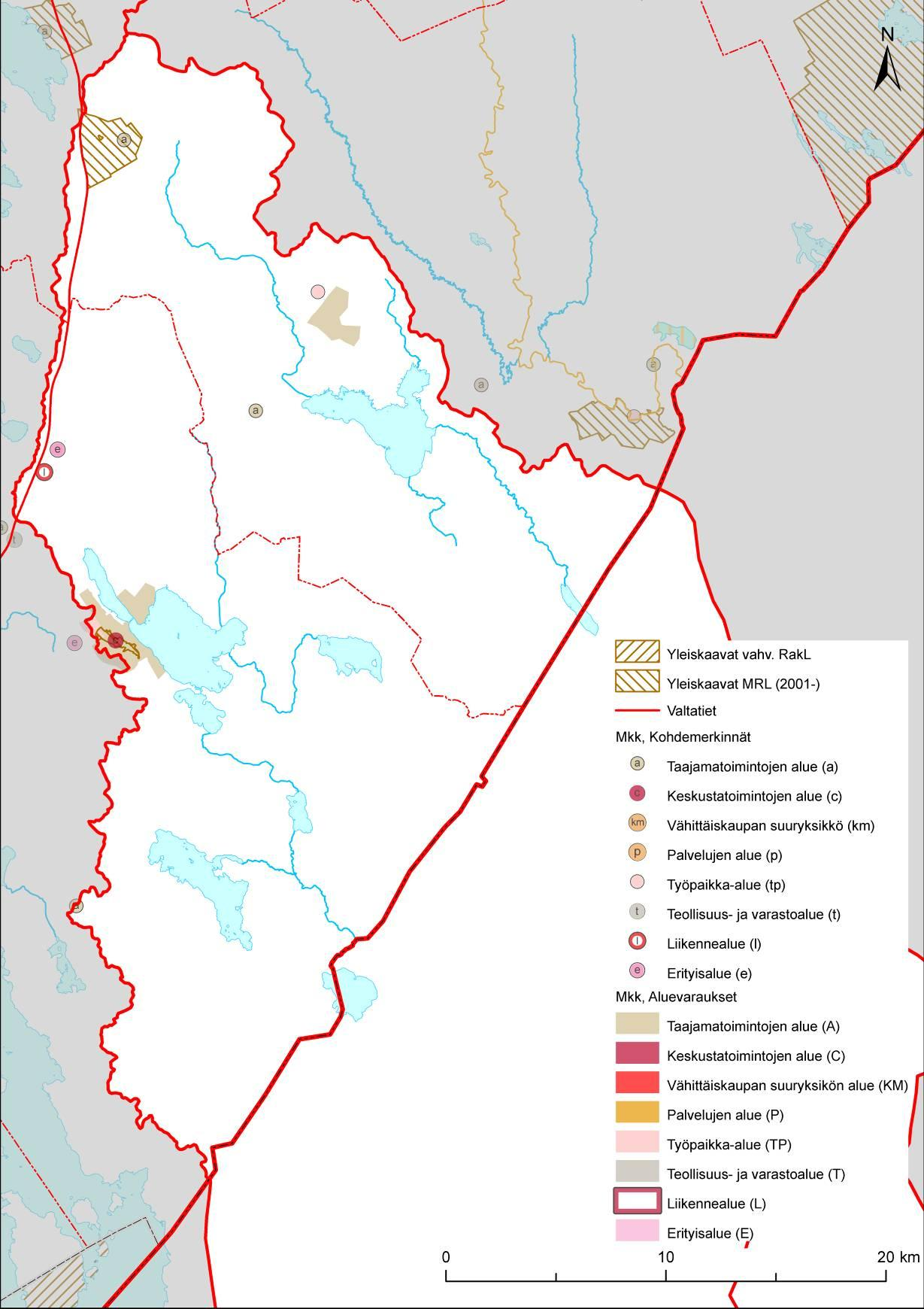 Kuva 6. Maankäytön suunnittelu vesistöalueella.