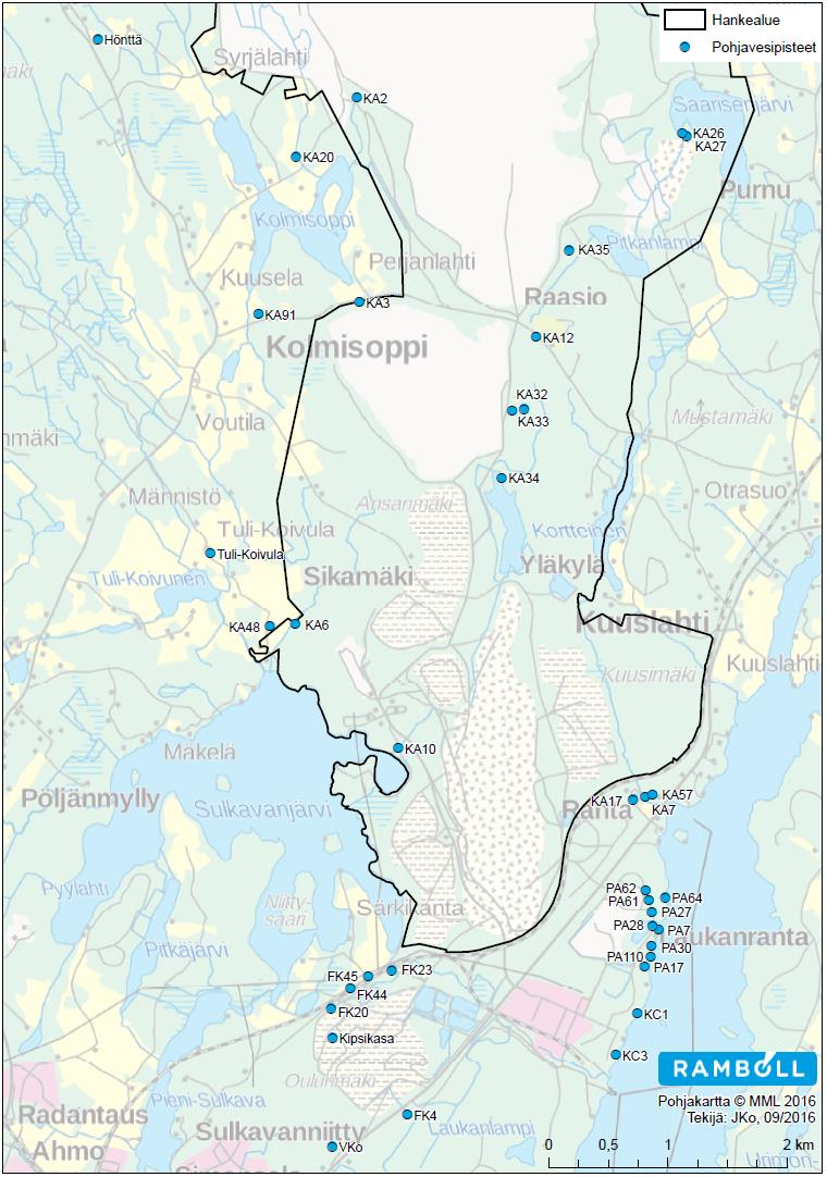 37 Kuva 6-4. Pohjaveden tarkkailupisteet. 6.3 Pintavedet Kaivos- ja tehdasalue sijaitsee Vuoksen vesistöalueen Nilsiän reitin valuma-alueella (4.6).
