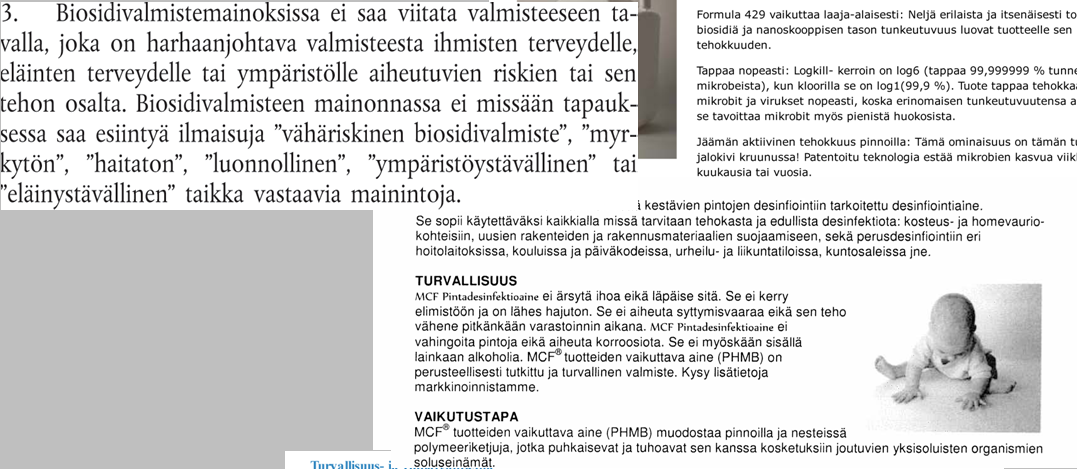 Lisätietoa: Guanidiinibiosidien käyttö rakennusten sisätiloissa on yleistynyt Suomessa ja sitä käytetään korjaustoimien korvikkeena.