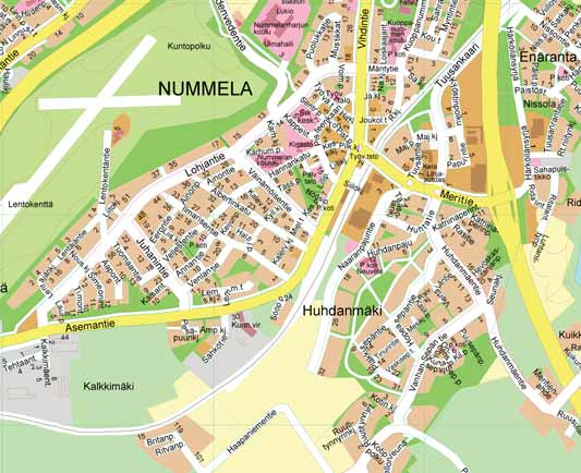 SUUNNITTELUALUE Suunnittelualueen sijainti on keskeinen Nummelan taajamassa, Vihdin kunnan eteläosassa.