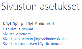 Elisa Oyj 42/47 3.2. Sivuston asetukset Sivuston asetukset linkki löytyy sivun oikeasta yläkulmasta hammasratas painikkeen alta. 3.2.1.