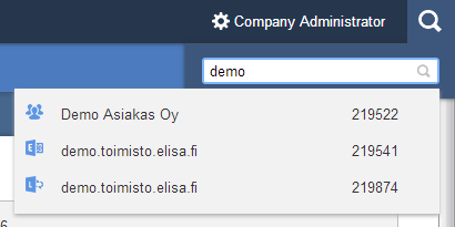 Elisa Oyj 6/47 HUOM! Aina kun sivustolle tehdään muutoksia, tarvitsee käyttäjän painaa päivitä painiketta organisaatiovalikon oikeasta yläreunasta, niin hallintapaneeli päivittyy.