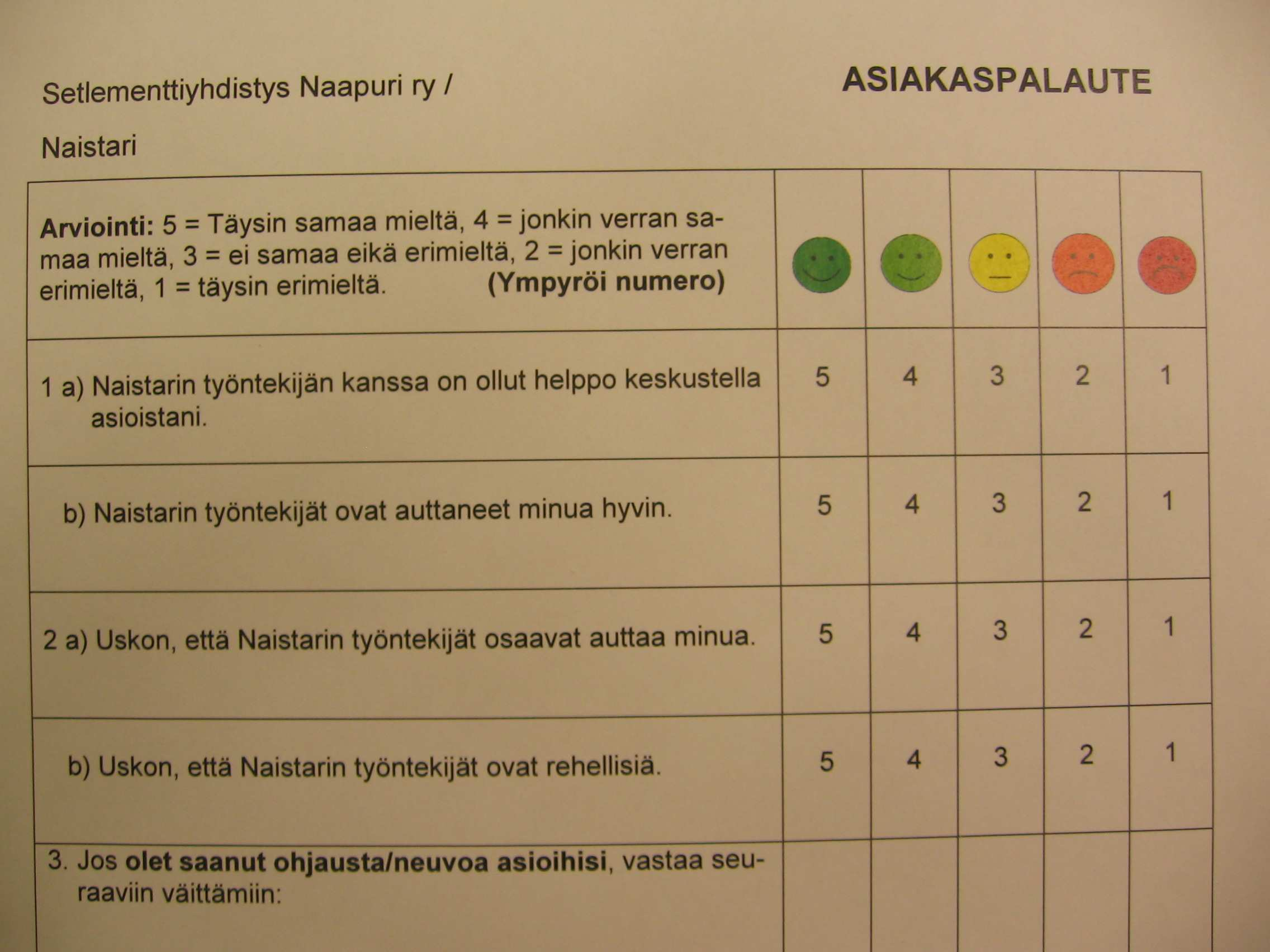 35 sen helpompaan muotoon. Uudeksi lauseeksi kirjoitin Naistarin työntekijät ovat auttaneet minua hyvin.