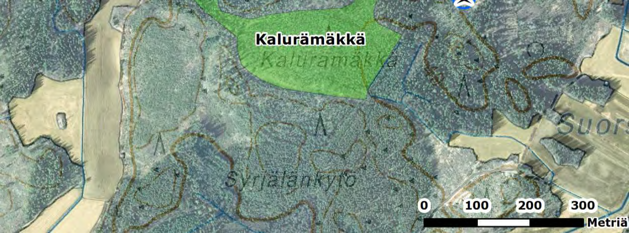 FCG SUUNNITTELU JA TEKNIIKKA OY Kattiharjun tuulivoimapuisto 109 rakennettava nostokenttä sijoittuisi lähimmillään noin 60-80 metrin etäisyydelle kohteesta.