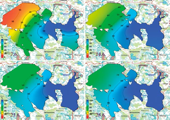 osan vedestä virratessa matalamman, Kääpäsuolle muodostuvan lahdelman kautta.