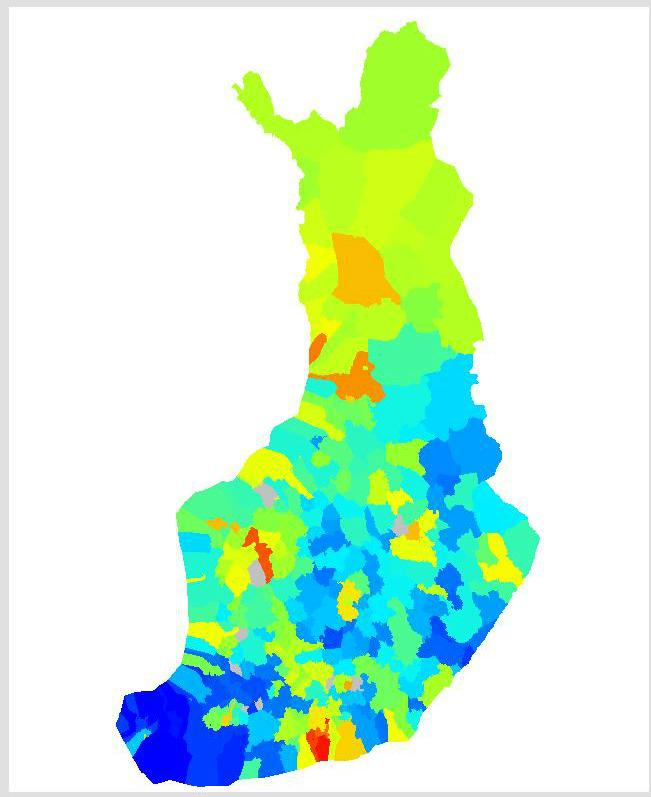 ALUEHINNOITTELU Alueellinen riski mallinnettu Classifier-sovelluksella kuntatasolla ja säädetty postinumerotasolle Vahinkotiheys à Kokonaisvahinkotiheys ja henkilövahingot on ensin tutkittu erikseen