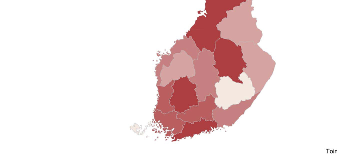 Kuvio 7. Liikevaihto/toimipaikka työllistämistoiminnan alalla ELY-keskuksittain vuonna 2014 (1 000 ). Lähde: Toimiala Online/Tilastokeskus/Yritys- ja toimipaikkatilasto.