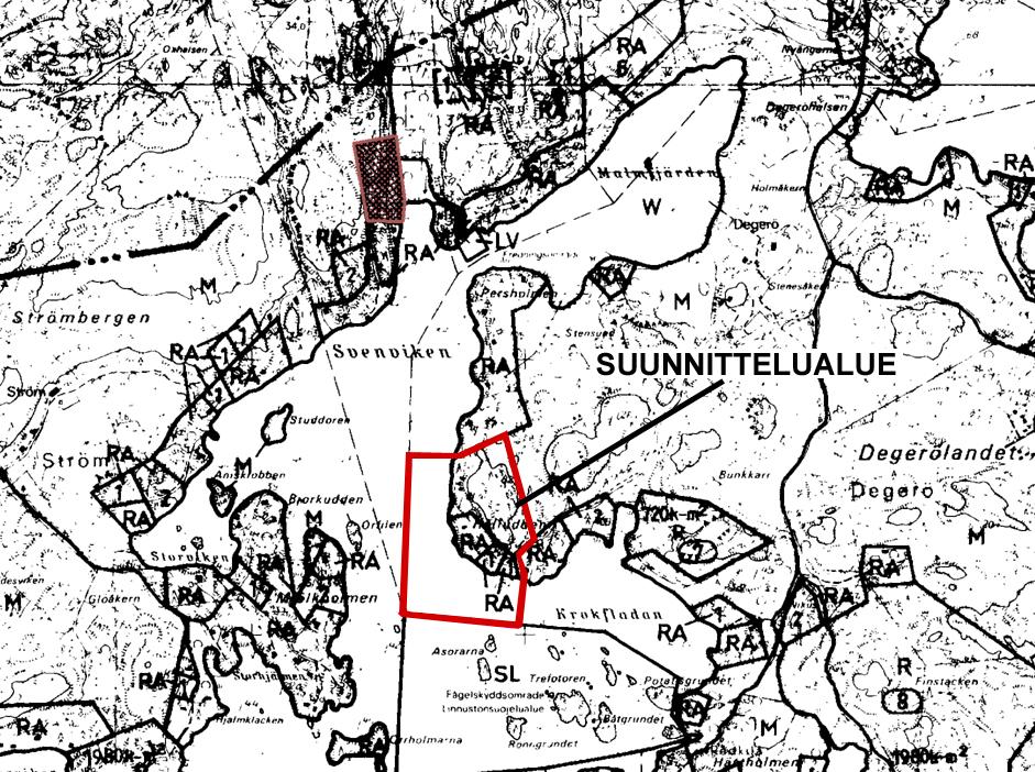 R N& Arkkitehtuuri- ja maisemasuunnittelu Utdrag ur landskapsplan. Källa: Nylands förbund (2006) Ote maakuntakaavasta.