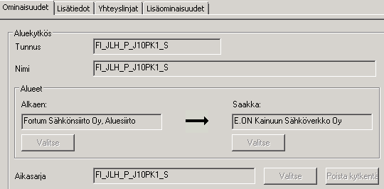 22 Rajapistemittaukset luodaan manuaalisesti järjestelmään. Ensin luodaan aikasarja, minkä jälkeen se siirretään aluekytkösobjektin [kuva 10] alle.