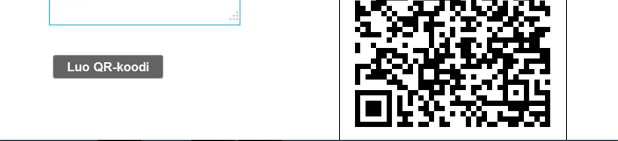 Kun tekstisi on valmis, paina Luo QR-koodi -