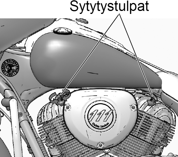 MOOTTORIPYÖRÄN HUOLTO Sytytystulpat Sytytystulpat Sylinterikansissa sijaitsevat sytytystulpat tulee tarkastaa sisäänajon jälkeen, sitten 24 000 km:n välein ja vaihtaa 48 000 km välein.