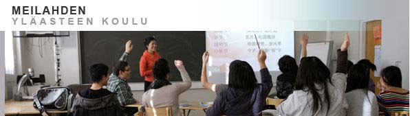 Chinese at Meilahti Lower Secondary School B language, 16 students at grades 8 9 12 students in bilingual program (A language) The path