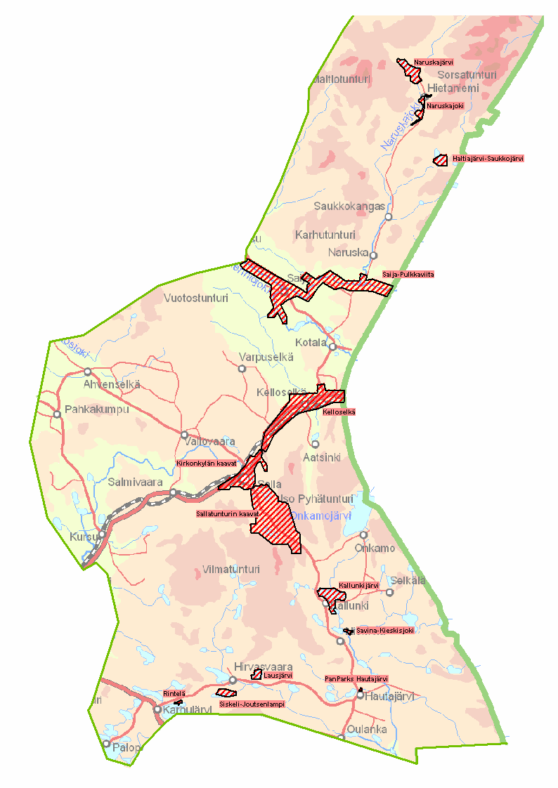 KAAVOITUSKATSAUS 2009 KAAVOITUSOHJELMA 2010 2013 1. Naruskajärven ranta-asemakaava 2. Naruskajoen ranta-asemakaava 3. Haltijärvi-Saukkojärvi ranta-asemakaava 4. Saija-Pulkkaviita osayleiskaava 5.