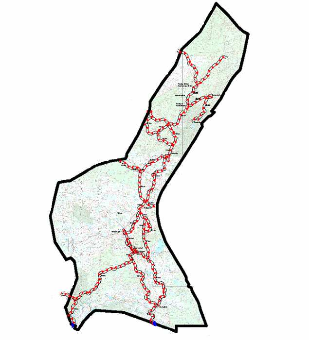 Viralliset reitit - Ulkoilureitti Ratiskaviita - Sallan Maja - Sallatunturi ulkoilureittitoimituksella 11.9.2003, pituus n. 9 km.