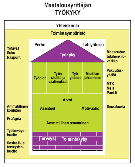 37 Kuvio 6. Työkykytalo (Työterveyslaitos) Työkykyä arvioidaan tilakäynneillä ja terveystarkastuksissa.