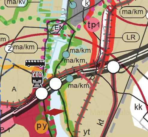 Maakuntakaava Ympäristöministeriön 21.12.2011 vahvistamassa Etelä-Karjalan maakuntakaavassa rautatie on merkitty merkittävästi kehitettäväksi pääradaksi (rp).