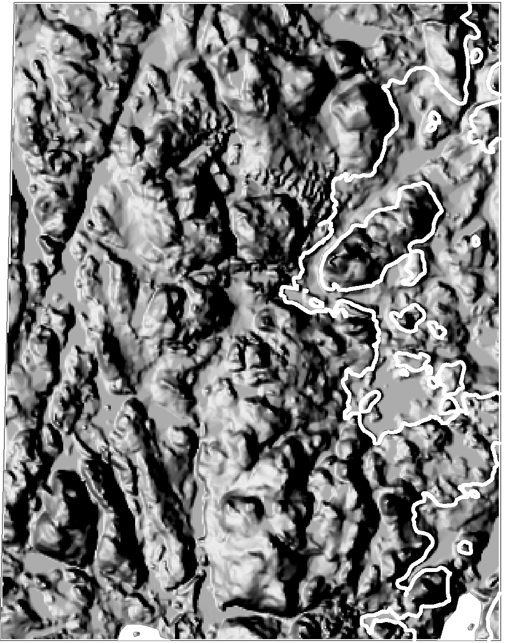 4 loisen, Yoldiamereksi kutsutun muinaisvaiheen peittoon. Maankohoaminen on nostanut Yoldiameren rannan noin 145 m:n korkeudelle mpy.