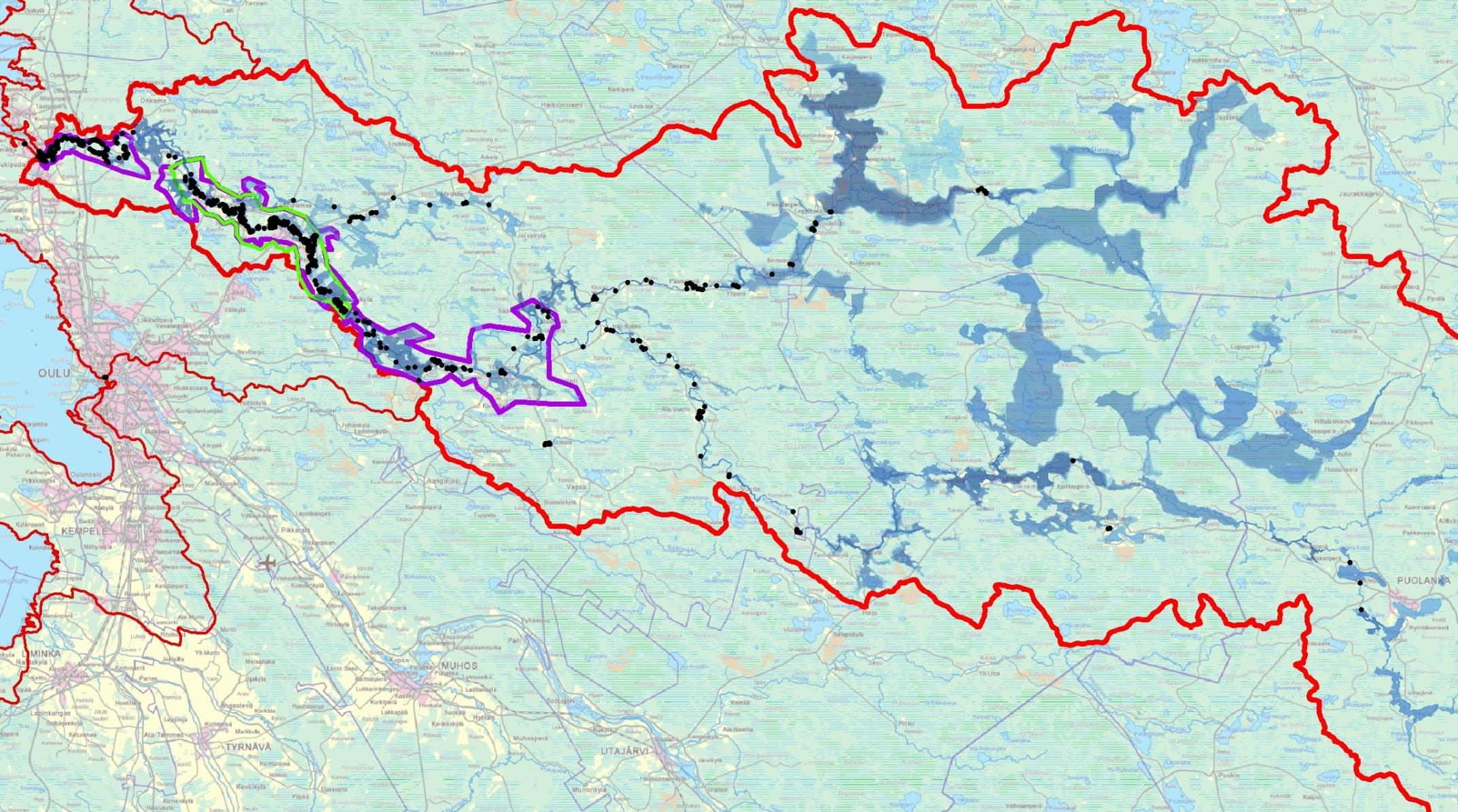 Aluerajausehdotus RHR:n ja alustava