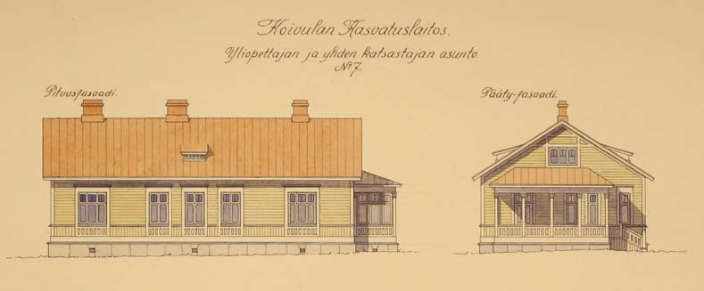 2011 Arkkitehtitoimisto Okulus 53 Keravan vankila 4.1.8 1910-luvun muut rakennustyöt; yliopettajan rakennus ja katsastusmiesten ja yövahdin rakennus Vuonna 1913 päättyneen suuren rakennus- ja