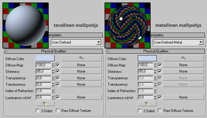 27 muuttaa muokkaamalla ArchitecturalMaterialTemplates.ini-tiedostoa. Tiedosto sijaitsee VIZ-ohjelman pääkansion alla olevassa plugcfg-kansiossa.