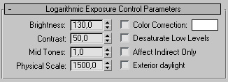 45 Linear exposure control -menetelmä ottaa mallista näytteitä ja laskee niiden keskimääräisen kirkkauden, jonka perusteella mallin dynaaminen alue määritellään.