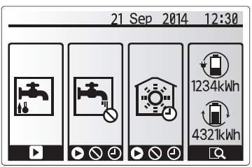 Energiamittaus: Yksikkö: kwh F1 F2 F3 F4 Paina F4 tarkistakseen yksityskohdat: