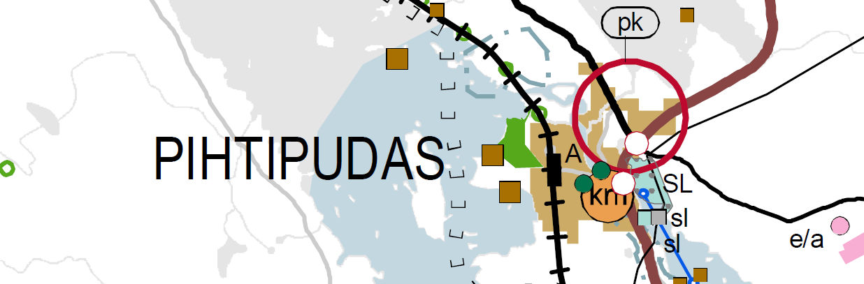 PIHTIPUTAAN KUNTA Osallistumis- ja arviointisuunnitelma 5 (13) Koska asemakaavaa laaditaan alueelle, jolla ei ole voimassa oikeusvaikutteista yleiskaavaa, on MRA 25 mukaisesti esitettävä selvitys