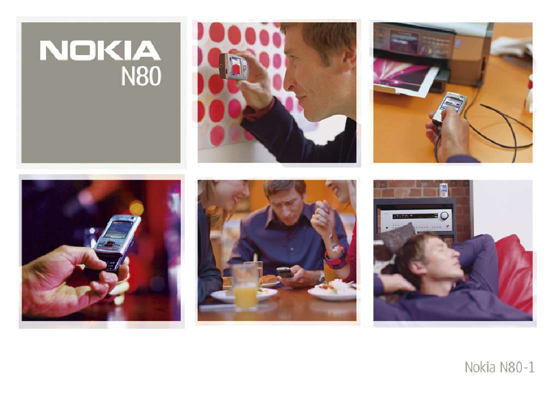 Voit lukea suosituksia käyttäjän oppaista, teknisistä ohjeista tai asennusohjeista tuotteelle NOKIA N80-1.